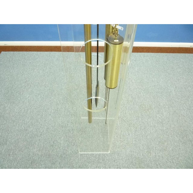Space Age Acrylic Glass & Brass Clock from Kieninger, 1970s For Sale - Image 10 of 18