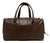 Contemporary Chanel Brown Square Stitch Bowler Bag For Sale - Image 3 of 10