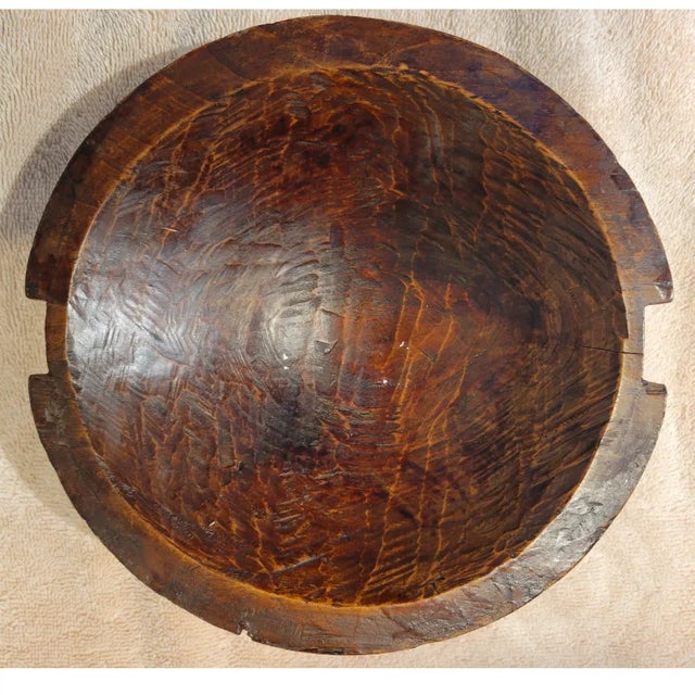 Antique Chinese Lacquered Wood Rice/Bun Basket For Sale In Milwaukee - Image 6 of 8