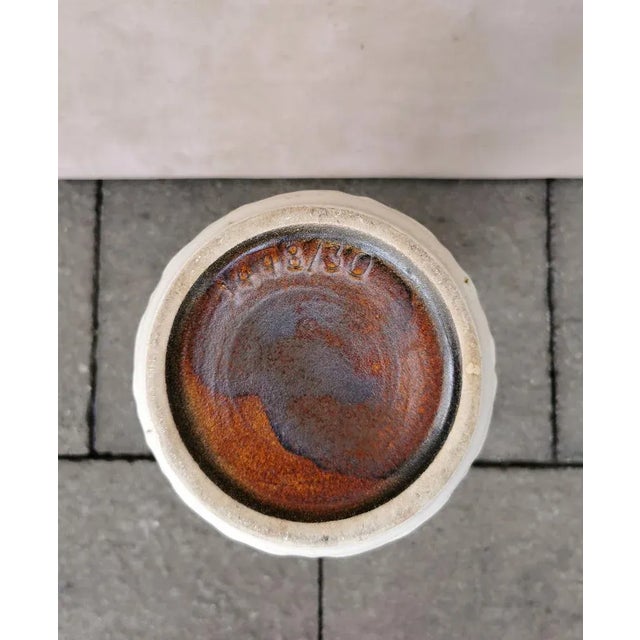 Mid-Century Modern Vintage Beige Orange Vase from Scheurich, 1970s For Sale - Image 3 of 5