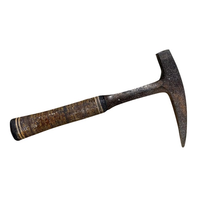 Antique Estwing Geological Rock Hammer Leather Handle For Sale
