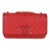 Red Quilted Caviar Medium Filigree Flap Handbag For Sale