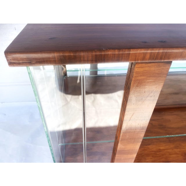 Mid-20th Century Wall-Mounted Display Cabinet with Sliding Glass and Mirror, 1970s For Sale - Image 17 of 18