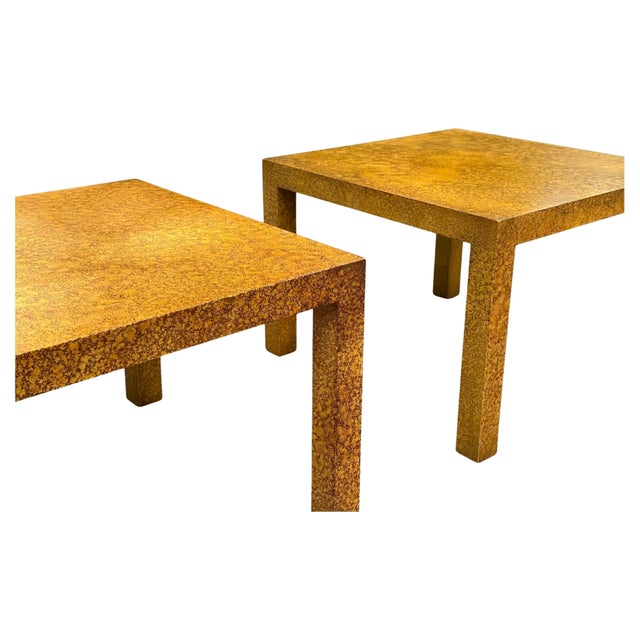 Mid-Century Modern Pair of Burl Wood End Tables Nightstands, Circa 1970s For Sale - Image 3 of 7