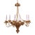 Mid-Century French Louis XVI Giltwood Six-Light Basket Floral Chandelier For Sale