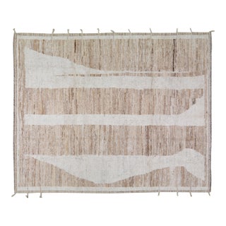 Moroccan Hand Knotted Wool Rug, 8'4"x10'1" For Sale