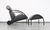 1980s Set of Black Leather Zyklus Armchair and Ottoman by Peter Maly for Cor, 1980s For Sale - Image 5 of 18