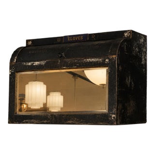 Antique Monrad & Co. Chicago Cloves General Store Display Cabinet For Sale