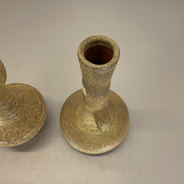 Ceramic Studio Pottery Vases from Vest Keramiek, Netherlands, 1970s, Set of 2 For Sale - Image 15 of 18