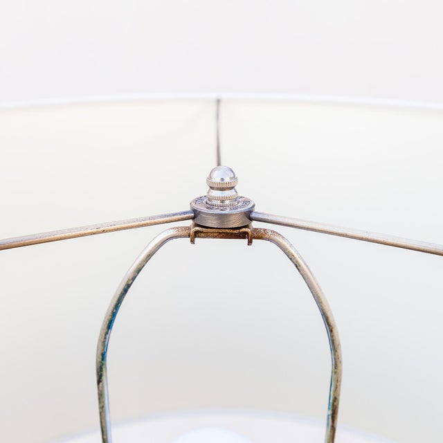 Restored 1960s Mid Century Modern Floor Lamp With Teardrop Base and Built-in Side Table For Sale - Image 11 of 15