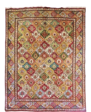 1950s Hand Knotted Vintage Persian Rug-10′ × 13′