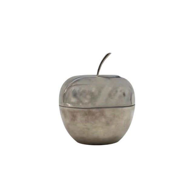 Silver Modern Silver-Plated Apple Box from Christofle, France, 1970s For Sale - Image 8 of 8