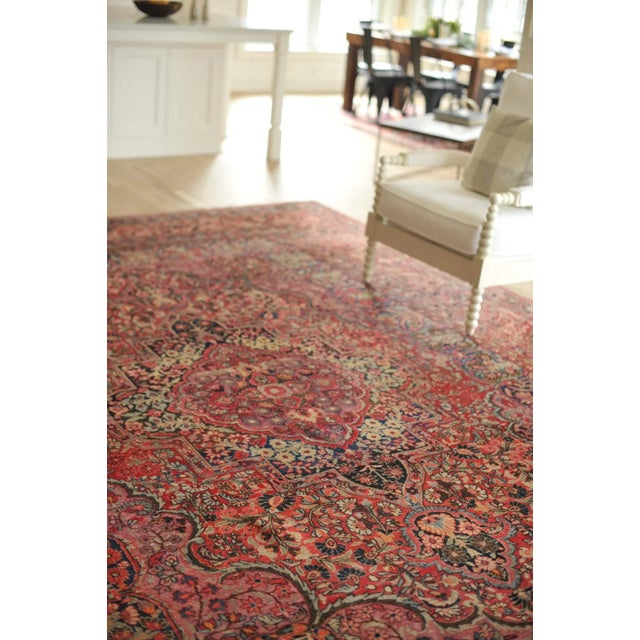 Antique Madonna Botanical Rug, 10.8 x 14.3 For Sale - Image 9 of 11