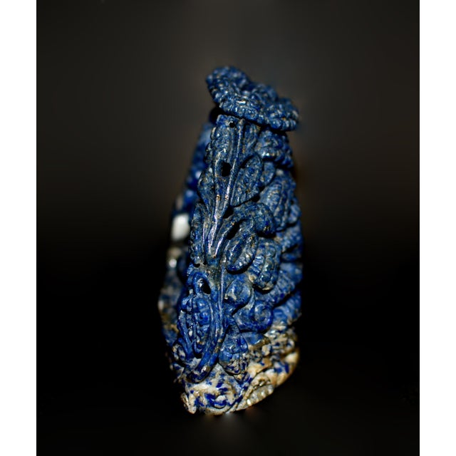 Lapis Lazuli Buddha in Alcove Finely Carved For Sale - Image 10 of 14