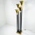 Art Deco 1980s Four Light Brass & Lucite Torchiere Floor Lamp For Sale - Image 3 of 12