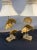 Late 20th Century Pair of Gilt Bronze Ginkgo Leaf Table Lamps With Shades For Sale - Image 10 of 13