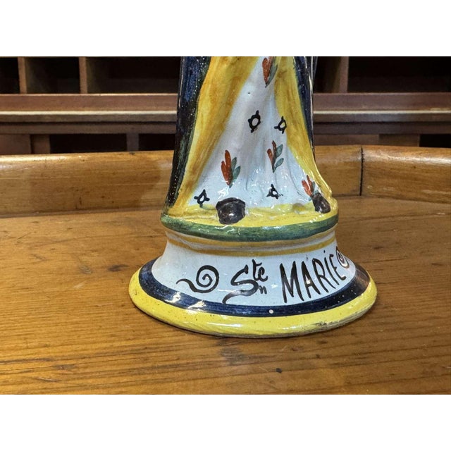 Late 19th Century Saint Mary in Breton Earthenware For Sale - Image 4 of 13
