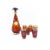 Mid-Century Ruby Red and Metallic Gold Venetian Glass Decanter Set - 7 Pieces For Sale - Image 4 of 4
