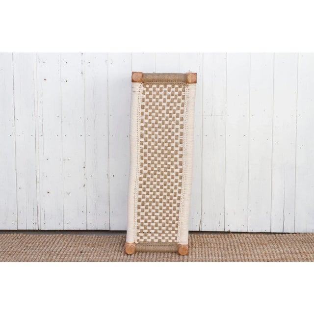 White Handwoven Modern Charpai Bench For Sale - Image 8 of 10