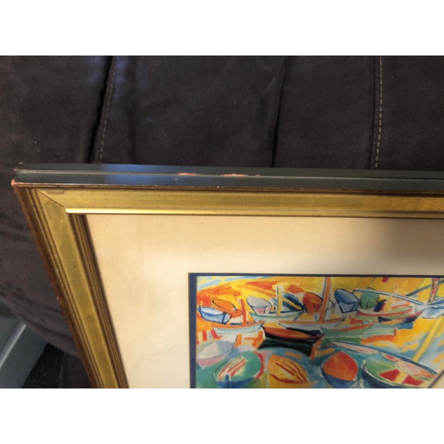 Raoul Dufy "Boats at Martigues" Framed Metropolitan Museum of Art Print, 1991 For Sale - Image 11 of 12
