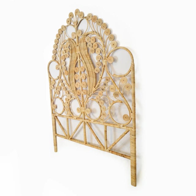Natural wicker hand woven headboard in twin size. Intricate unique headboard which will add beauty and charm to any...