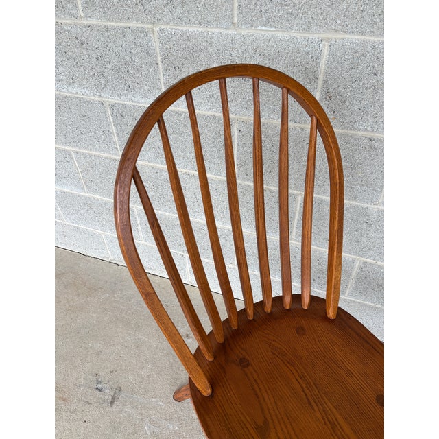 Wood Hunt Country Furniture Hoop Back Oak Dining Side Chairs - Set of 4 For Sale - Image 7 of 12