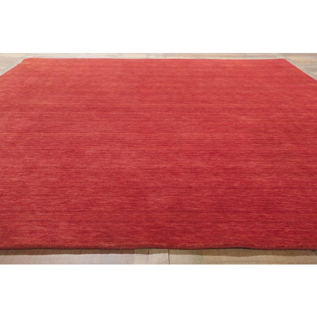 Textile Modern Style Red Area Rug - 08'03 X 10'00 For Sale - Image 7 of 9