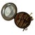 Late Victorian 1900 Gilt Brass & Crystal Glass Ball Pocket Watch W/ Key For Sale In Los Angeles - Image 6 of 6