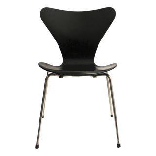 3107 Black Chair by Arne Jacobsen for Fritz Hansen For Sale