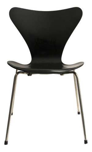 3107 Black Chair by Arne Jacobsen for Fritz Hansen
