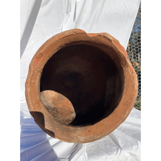 Terra Cotta Large Terracotta Vessel For Sale - Image 8 of 8
