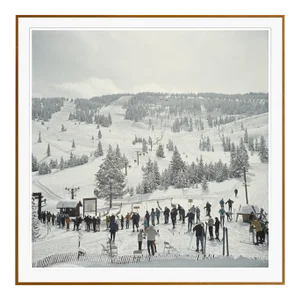 Skiing in Vail 1964 by Slim Aarons Framed C-Print