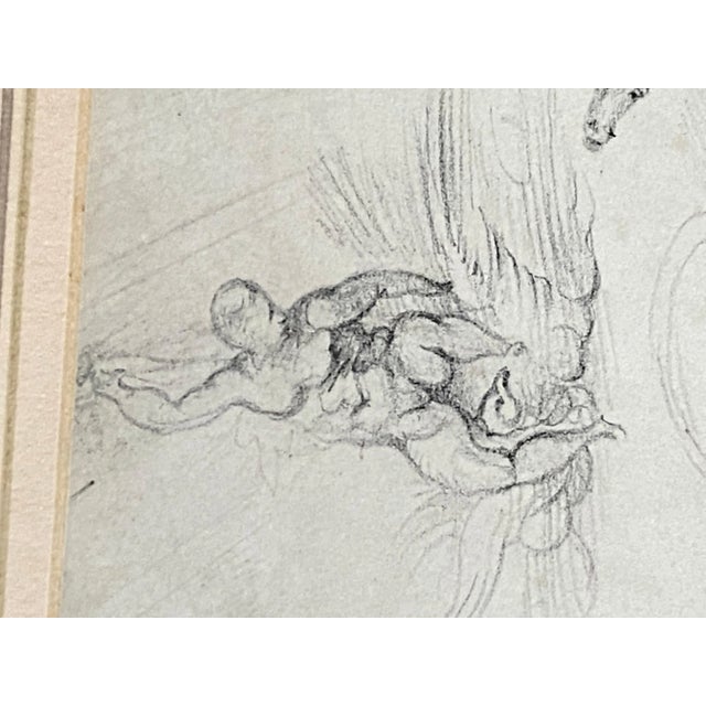 Academic Drawing of Miguel Angelo Scene, 19th-Century, Paper, Framed For Sale - Image 5 of 8