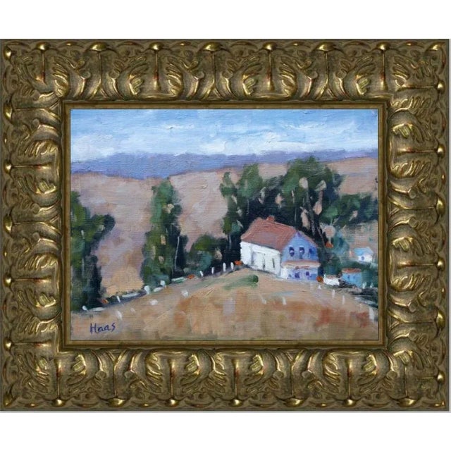 Beige "Harmony, CA" Contemporary Impressionist Style Landscape Oil Painting For Sale - Image 8 of 11