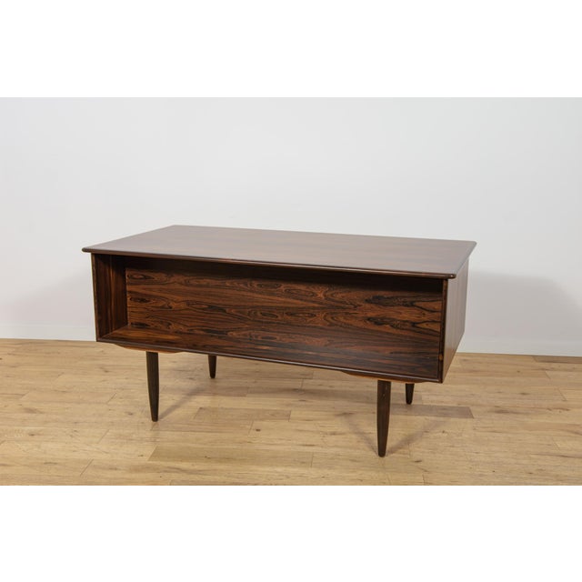 Brown Mid-Century Modern Rosewood Desk by Svend Åge Madsen for Falster Møbelfabrik, Denmark, 1960s For Sale - Image 8 of 18