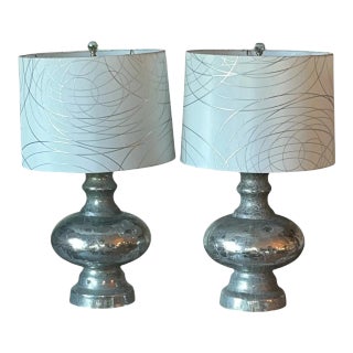 Pottery Barn Mercury Lamps - Set of 2 For Sale