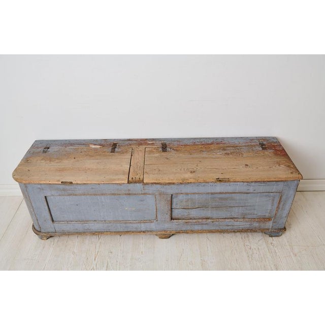 Antique Swedish Folk Art Bench For Sale - Image 9 of 11