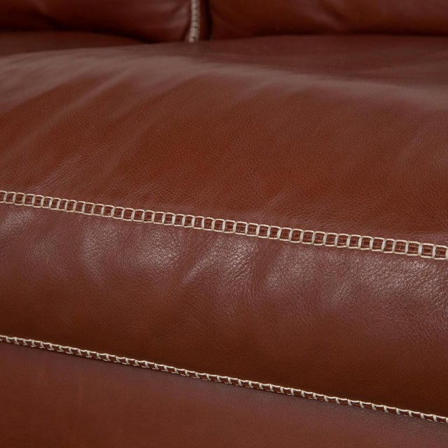 Animal Skin Valentino Corner Sofa in Cognac Leather from Machalke For Sale - Image 7 of 17