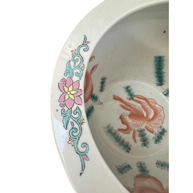 Mid 20th Century Chinese Export Fish Bowl / Jardiniere For Sale - Image 12 of 13