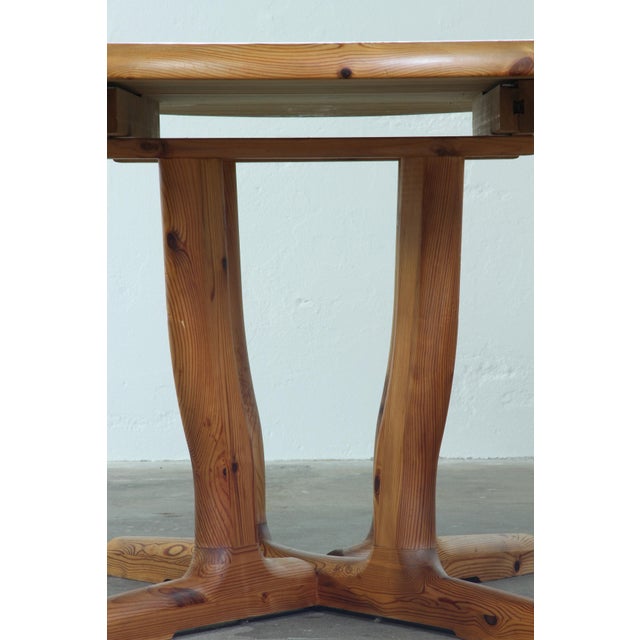 Vintage Round Extendable Pinewood Dinning Table from Dyrlund, 1980s For Sale - Image 11 of 18