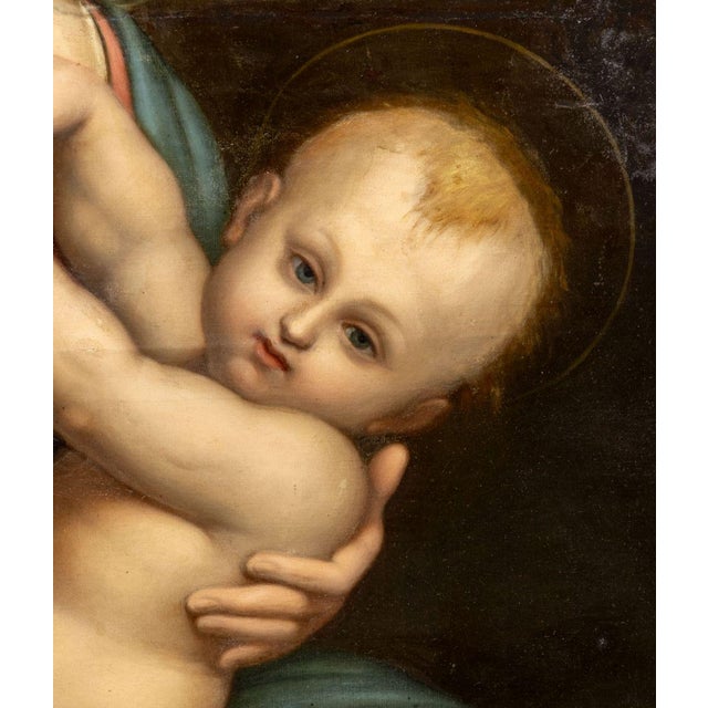 After Raphael "Orleans Madonna" Oil on Canvas For Sale In New York - Image 6 of 10