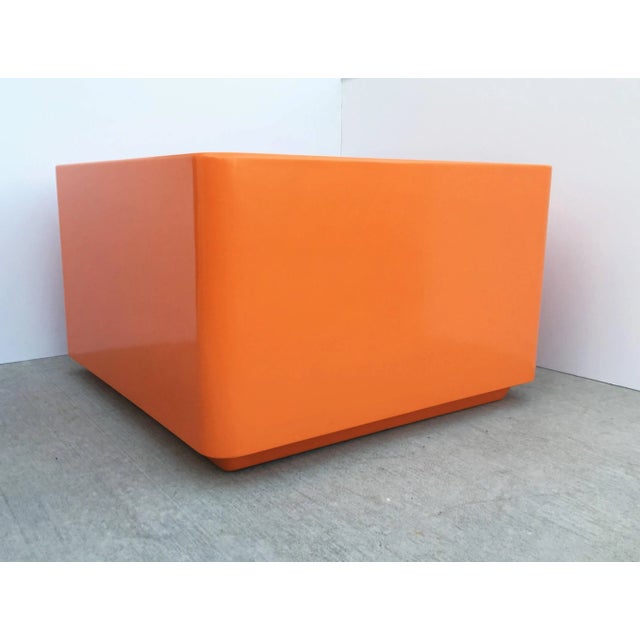 Orange Large Orange Lacquered Planters by Architectural Fiberglass For Sale - Image 8 of 9