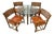 1970's McGuire Leather Wrapped Bamboo, Cane & Dining - Set of 5 For Sale