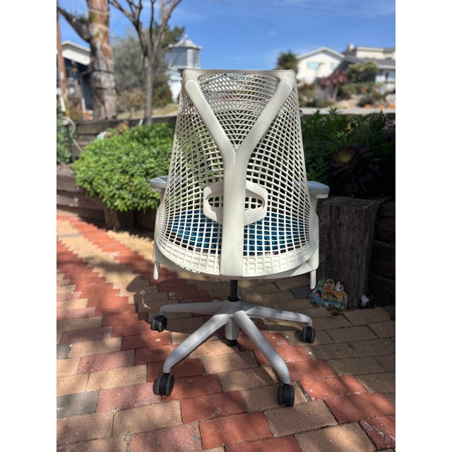 Herman Miller Sayl Chair Berry Blue For Sale - Image 6 of 12
