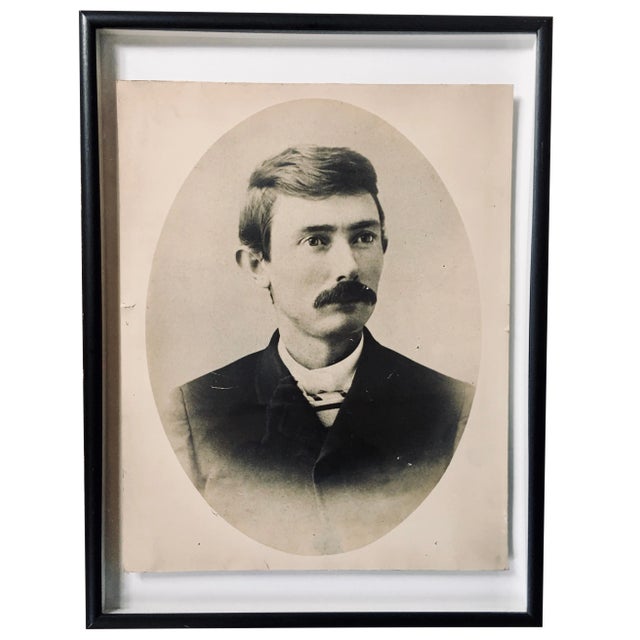 Early 1900s Portrait of a Gentleman With Striped Cravat For Sale