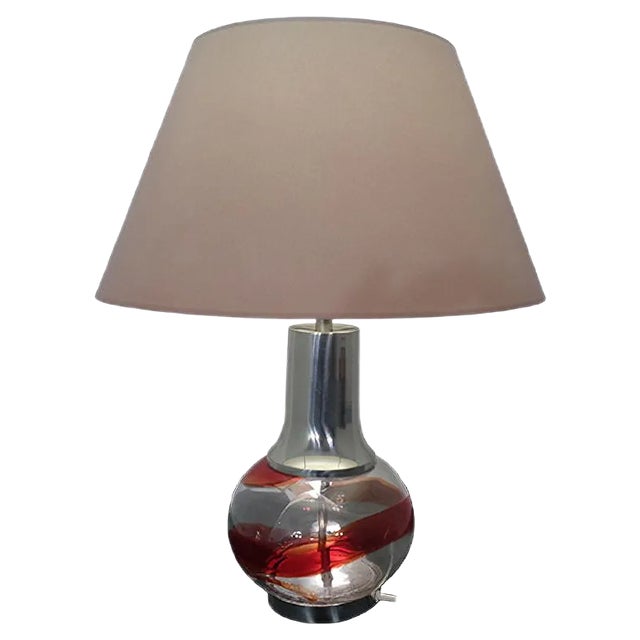 Italian Glass Floor Lamp, 1970s For Sale