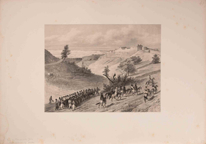 Auguste Raffet, Vue de Tchornaya près de Bakhchysarai, Lithograph, 1840