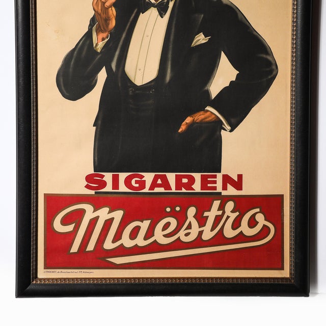 Art Deco Sigaren Maestro Poster Cigars For Sale - Image 4 of 12
