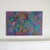 Abstract Cubist Polychrome Cityscape With Purple and Turquoise For Sale - Image 10 of 13