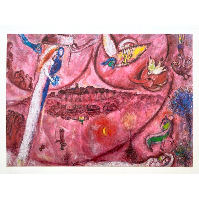 Marc Chagall Expressionist Lithograph Print French Museum